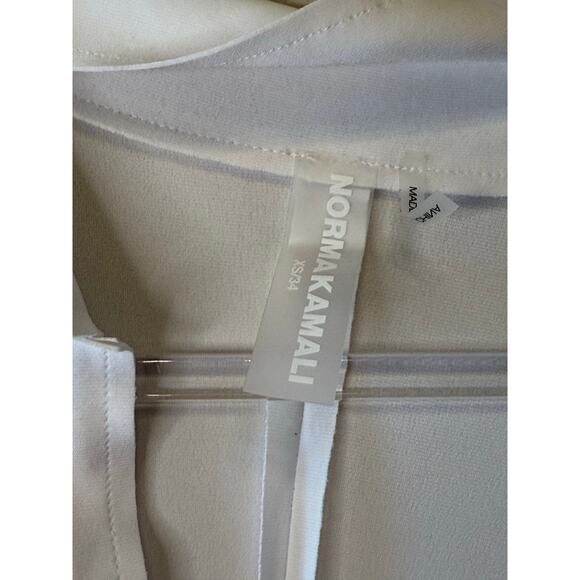 Norma Kamali NK Shirt Straight Leg One-Piece Jumpsuit White Women's Size XS/34 - Picture 5 of 6